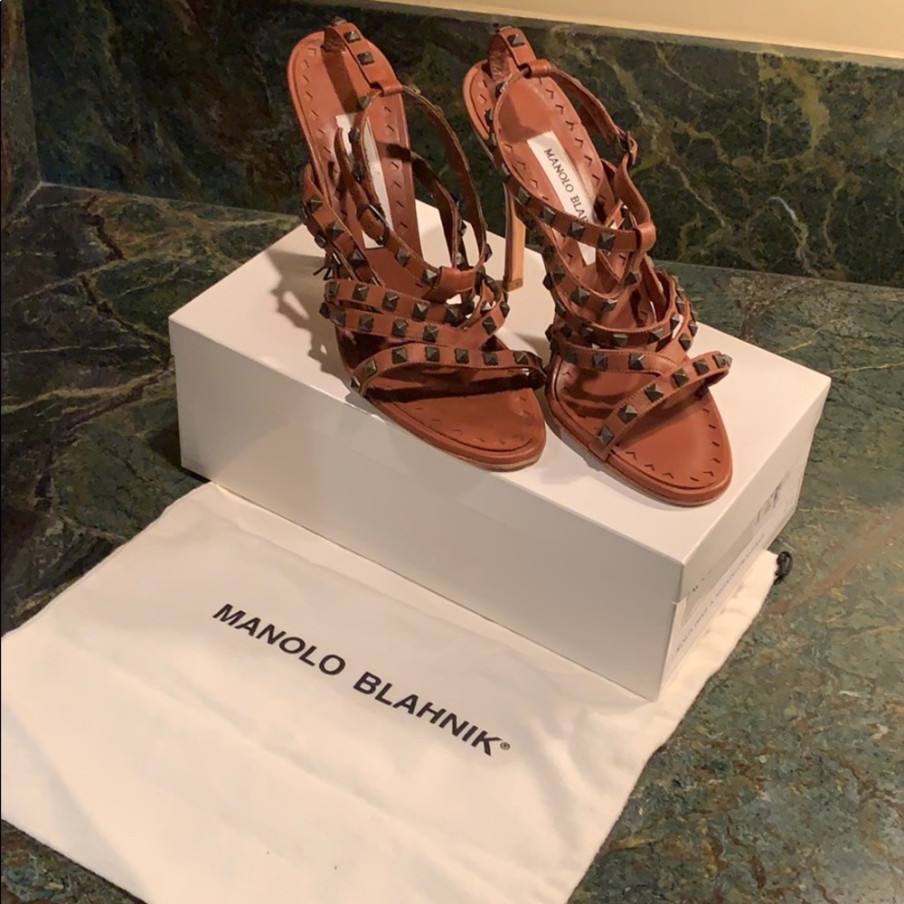 Authentic Manolo Blahnik studded high heel